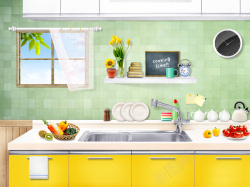 家居家装节厨房背景素材高清图片