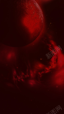 红的大气星球源文件H5背景背景