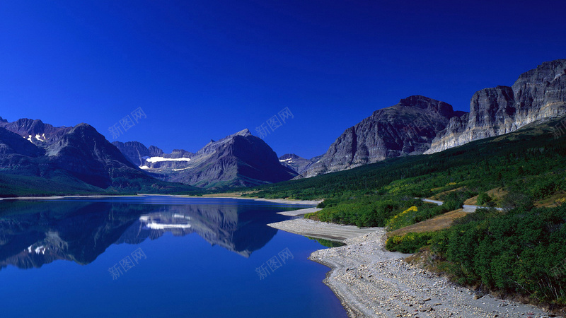 青山蓝天雪山倒影的湖水jpg设计背景_新图网 https://ixintu.com 青山 蓝天 雪山 倒影 湖水