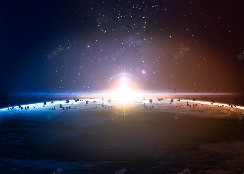 飘在星球表面的陨石jpg设计背景_新图网 https://ixintu.com 商务 星球 科幻 科技 陨石 PPT