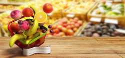 成品海报夏季商超水果健康食品大型促销banner高清图片