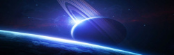 黑蓝商务科幻黑蓝星空星球背景高清图片