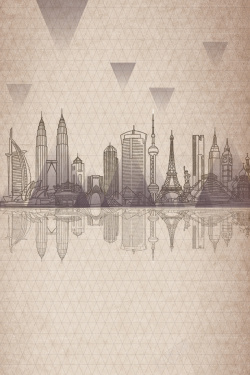 中国建筑海报背景背景