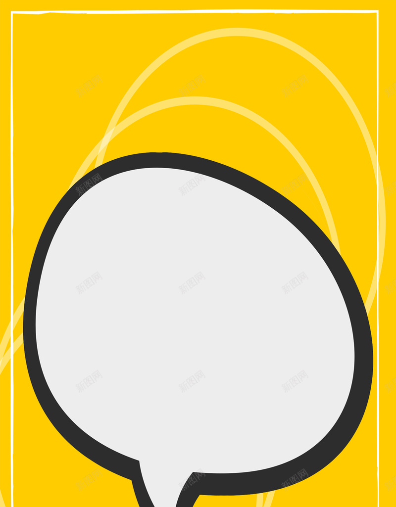 黄色对话框背景jpg设计背景_新图网 https://ixintu.com 其他 圆圈 底纹 简约 黄色 H5背景