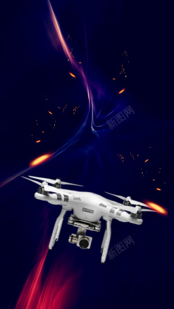 无人机比赛智能无人机技术宣宣传画高清图片