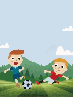足球招新可爱卡通风格足球社团招新海报高清图片