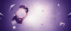 机械手紫色电商纹理渐变手表背景高清图片