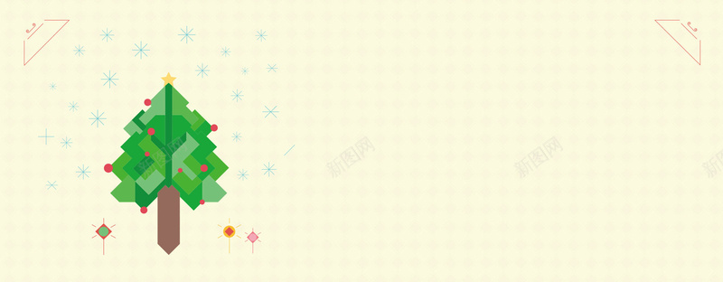 圣诞卡通背景jpg设计背景_新图网 https://ixintu.com 圣诞树 几何 卡通 圣诞 童趣 海报banner 手绘