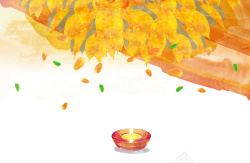 台历封面模板秋天油画海报背景素材高清图片