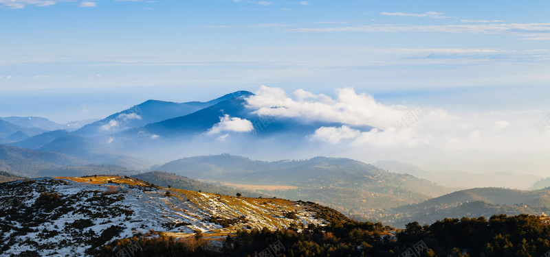 淘宝背景图jpg设计背景_新图网 https://ixintu.com 云海 山峰 天空 海报banner 摄影 风景