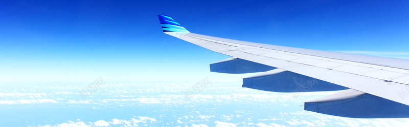 蓝色旅行机翼背景背景