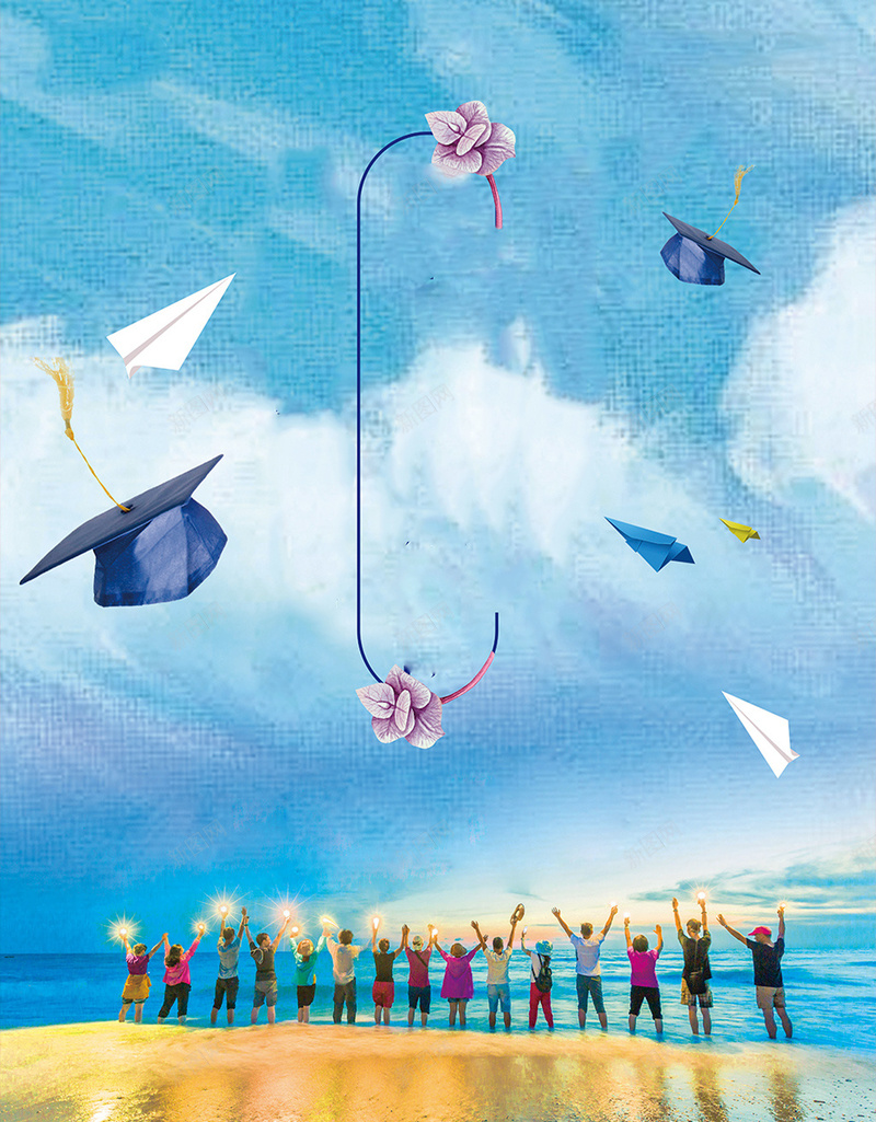 毕业季的海报设计psd设计背景_新图网 https://ixintu.com 毕业 青春 自由 成功 离别 回忆 追求 激情