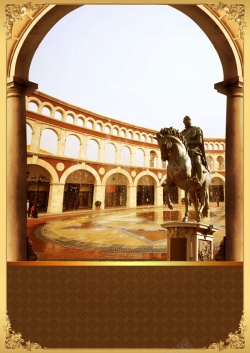 棕色罗马欧式房地产背景高清图片