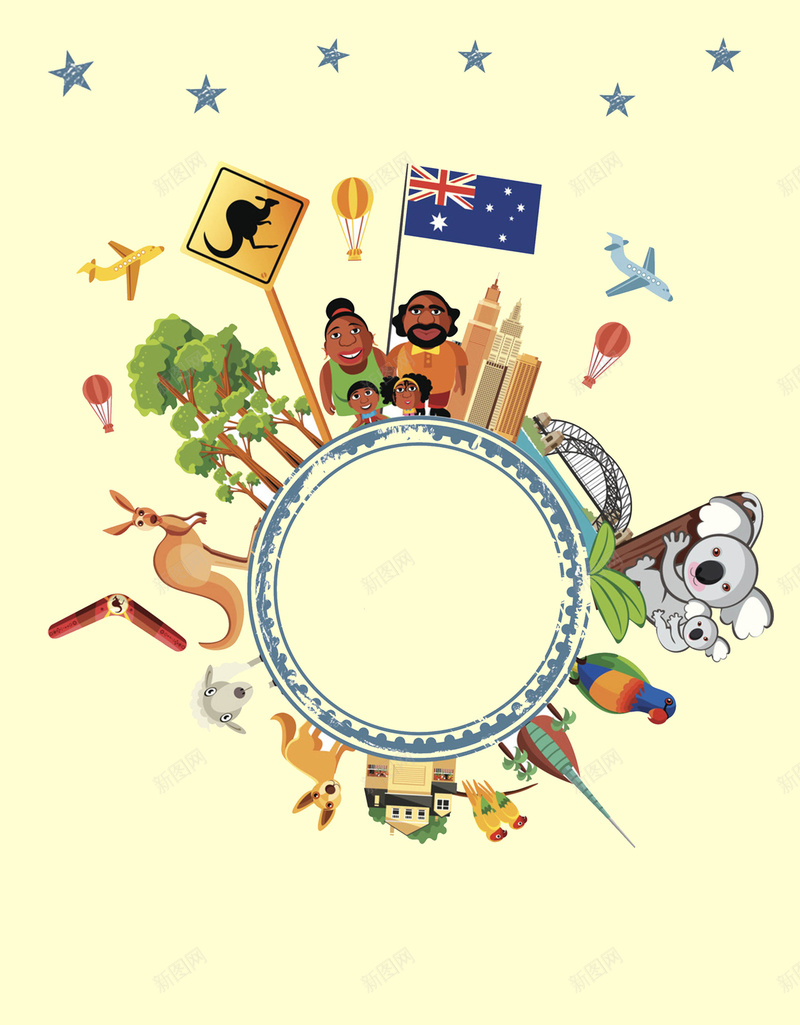 欧洲旅行出境游飞机旅行社海报背景素材jpg设计背景_新图网 https://ixintu.com 旅行 出境游 飞机 旅行社 世界名胜 澳洲 自助游 袋鼠 考拉 建筑