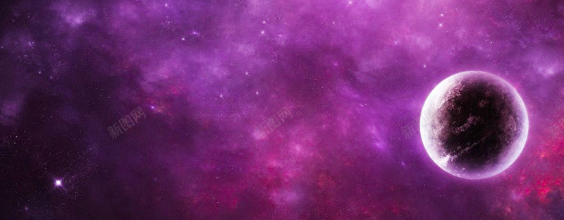 紫色星空海报背景