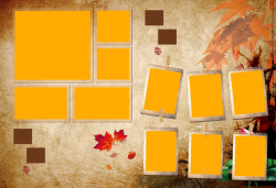 橘黄色方块几何秋季方格橘黄色背景素材高清图片