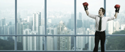 拳击海报设计商务办公玻璃城市沙发木板拳击高清图片