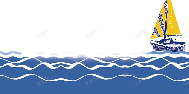 卡通版的海报背景图片psd设计背景_新图网 https://ixintu.com 船 构成 h5背景 海报 构成图片 H5 蓝色 云