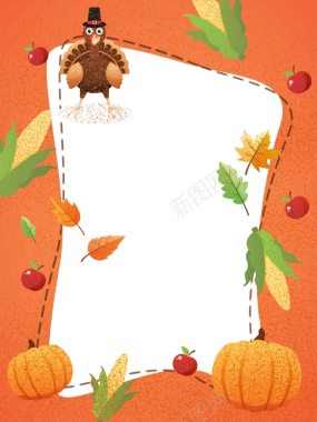 感恩节活动卡通海报背景背景
