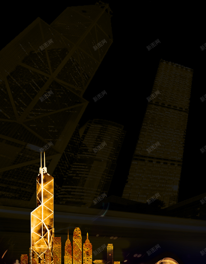 时尚黑金风格中国香港回归纪念日海报psd设计背景_新图网 https://ixintu.com 香港回归纪念日 香港回归 纪念日 建筑 香港 黑金 回归祖国21周年 周年纪念日