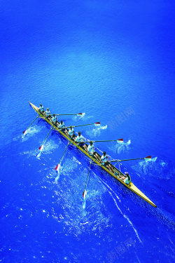 团队划船赛龙舟背景高清图片