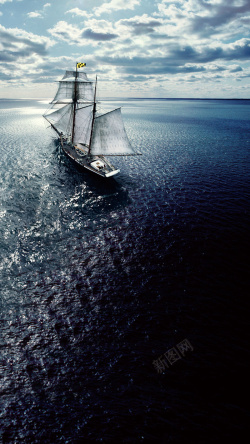 船帆扬帆起航科技h5背景图高清图片