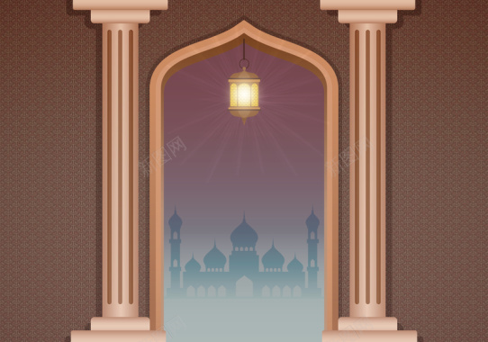异域风情宗教阿拉伯城市海报背景材料背景