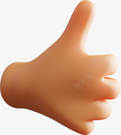 3D手势大拇指手背素材