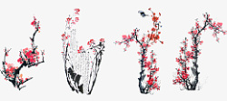 喜鹊梅花国风喜鹊红梅高清图片