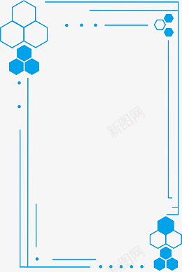 矢量方形蓝边框png免抠素材_新图网 https://ixintu.com 矢量 方形 蓝边框 科技