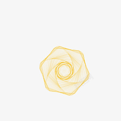 黄色五边形五边形花纹黄色高清图片