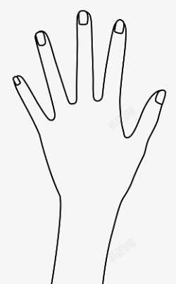 纤细的手指女性手背线条稿纤细手指高清图片