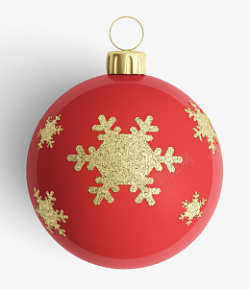 圣诞节装饰红色彩球素材
