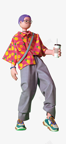 C4D潮流男生png免抠素材_新图网 https://ixintu.com C4D 潮流 男生 男 人物