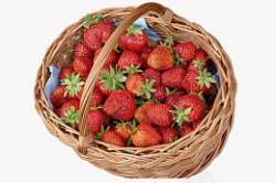 一筐草莓一筐新鲜草莓高清图片