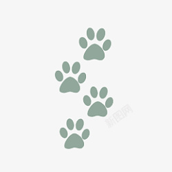 脚丫形状小狗熊的灰色脚印高清图片