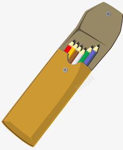 铅笔包装纸质包装矢量铅笔盒高清图片