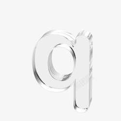 立体水晶透明字母qqq素材