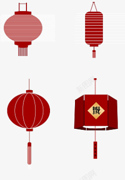 喜庆图标红灯笼图标元素中国风高清图片