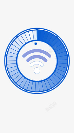 wifi无圈wifi圈圆颜色蓝色高清图片
