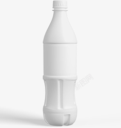 纯空白白色塑料瓶子素材