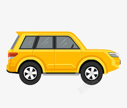 黄色越野车卡通黄色交通玩具汽车高清图片
