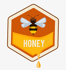 蜂蜜贴纸标签手绘png免抠素材_新图网 https://ixintu.com 蜂蜜 标签 手绘 蜜蜂