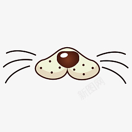 可爱猫咪胡子png免抠素材_新图网 https://ixintu.com 装饰 元素 动物 头像 嘴型