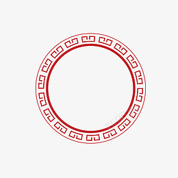 中国风圆形框架psd免抠素材_新图网 https://ixintu.com 中国风 圆形 框架 红色