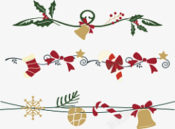 装饰小铃铛圣诞节装饰小铃铛糖果线条高清图片