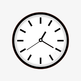 黑白经典表盘时钟png免抠素材_新图网 https://ixintu.com 时间刻度 极简风格 半立体 分针 挂钟 效率 时针 秒针 进度