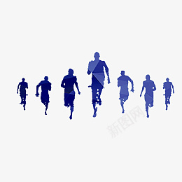 蓝色创意科技跑步的人元素png免抠素材_新图网 https://ixintu.com 创意 科技 蓝色 装饰 质感 运动 锻炼