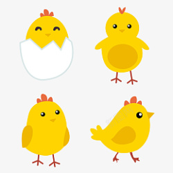 鸡形象小鸡手绘卡通插图高清图片
