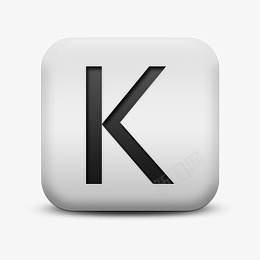 Alphanumericiconspng_新图网 https://ixintu.com matte white square icon alphanumeric letter kk